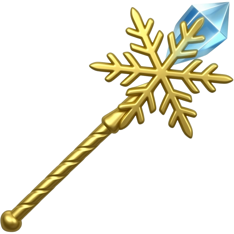 Snowflake magic wand emoji