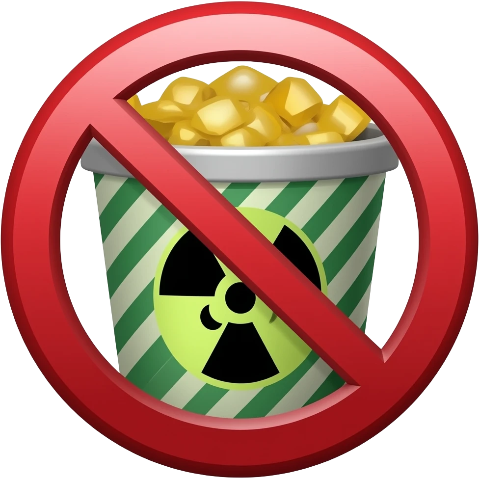 prohibido residuos toxicos emoji
