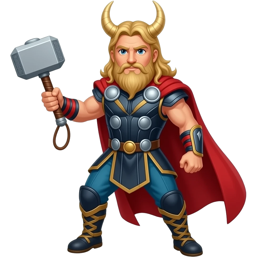 Thor holding his hammer emoji