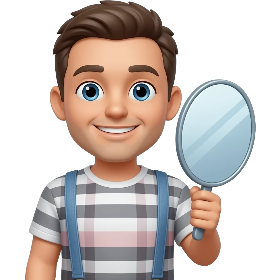Me carring the mirror emoji