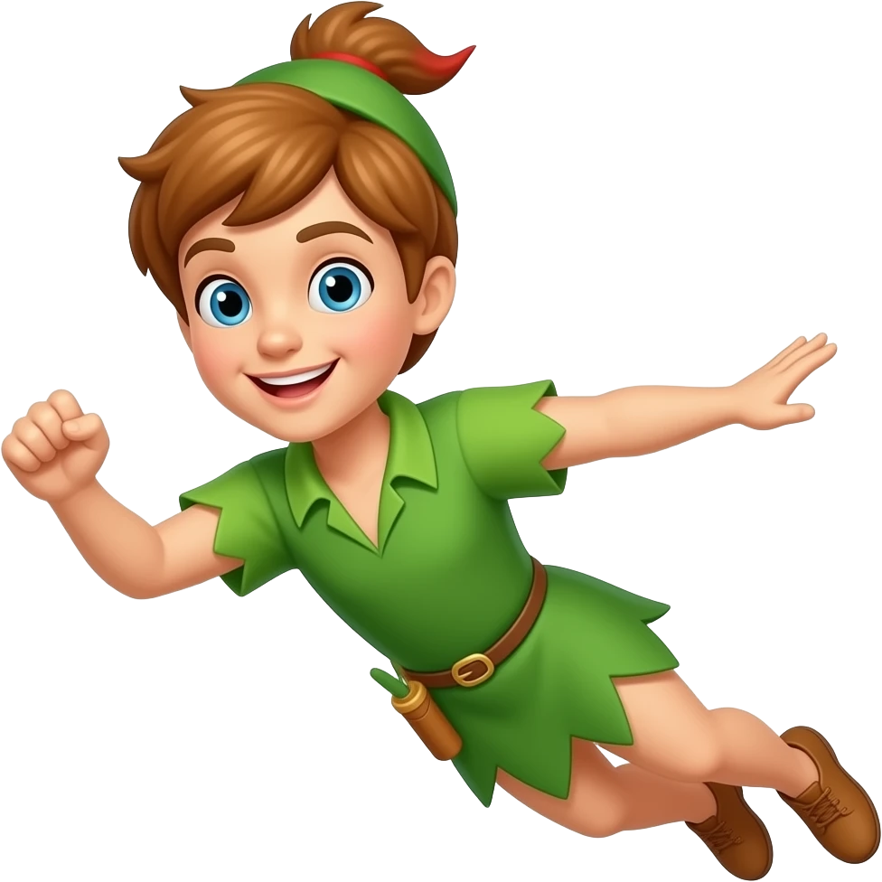 Wendy Peter Pan flying emoji