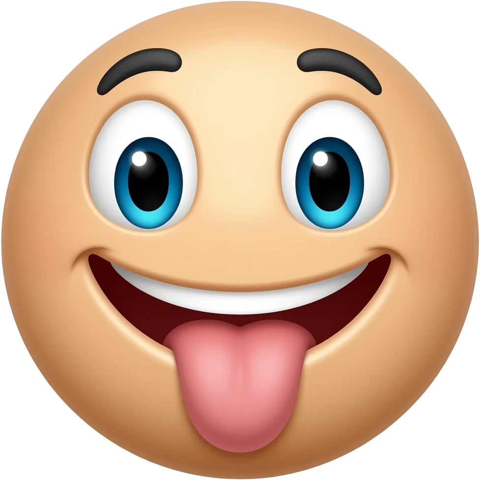 маленький смайлик с большим хуем во рту emoji