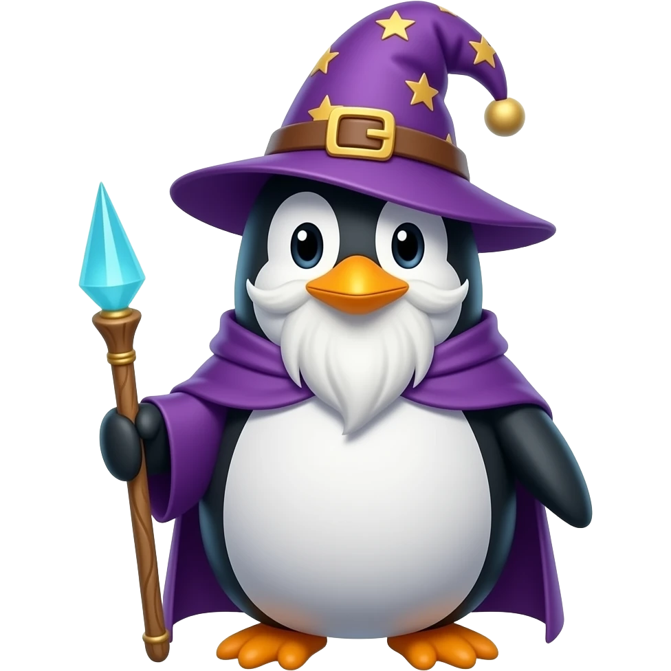 Penguin Wizard emoji