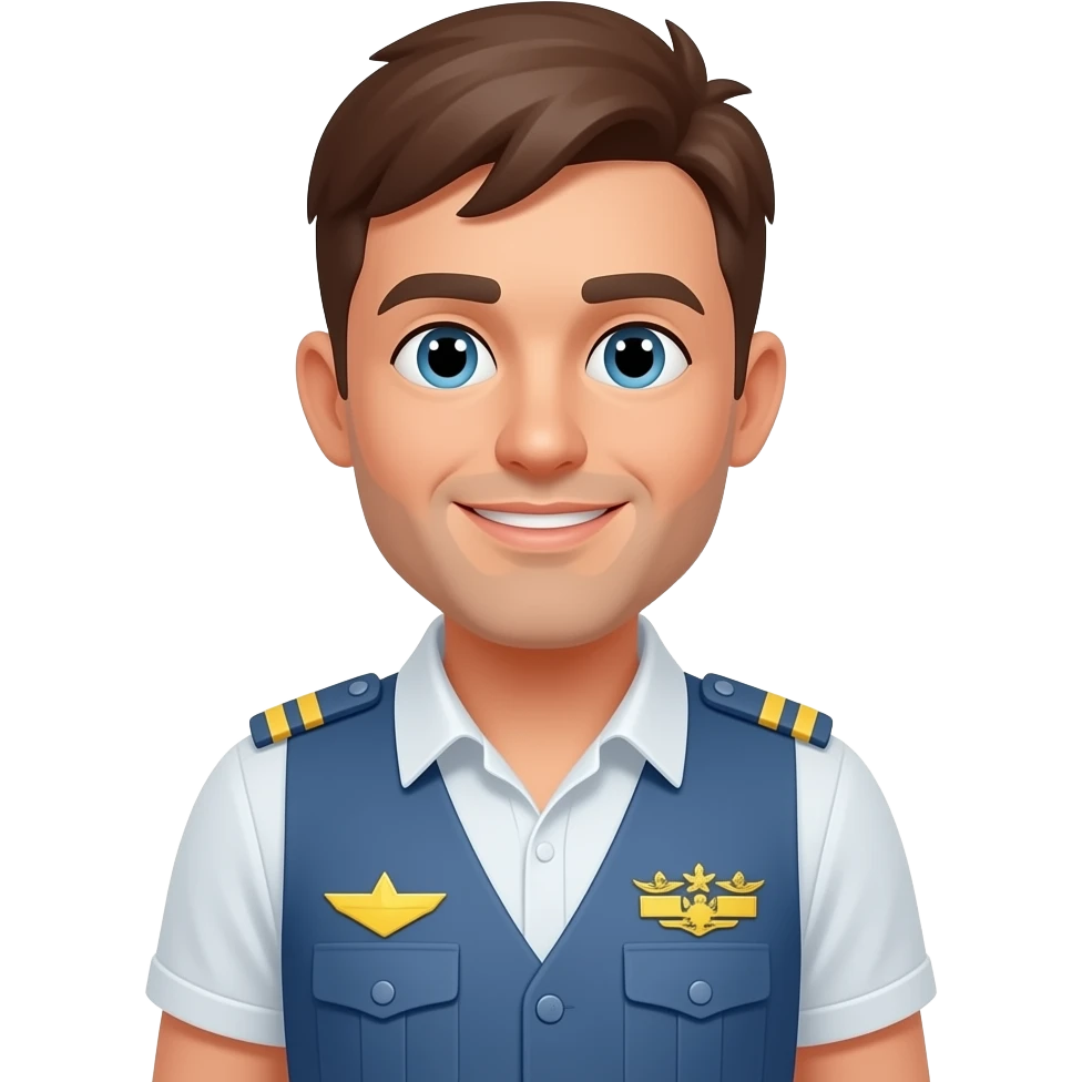 Tour guide (man) emoji
