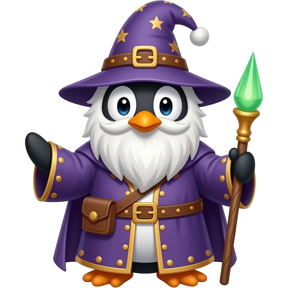 Penguin Wizard emoji