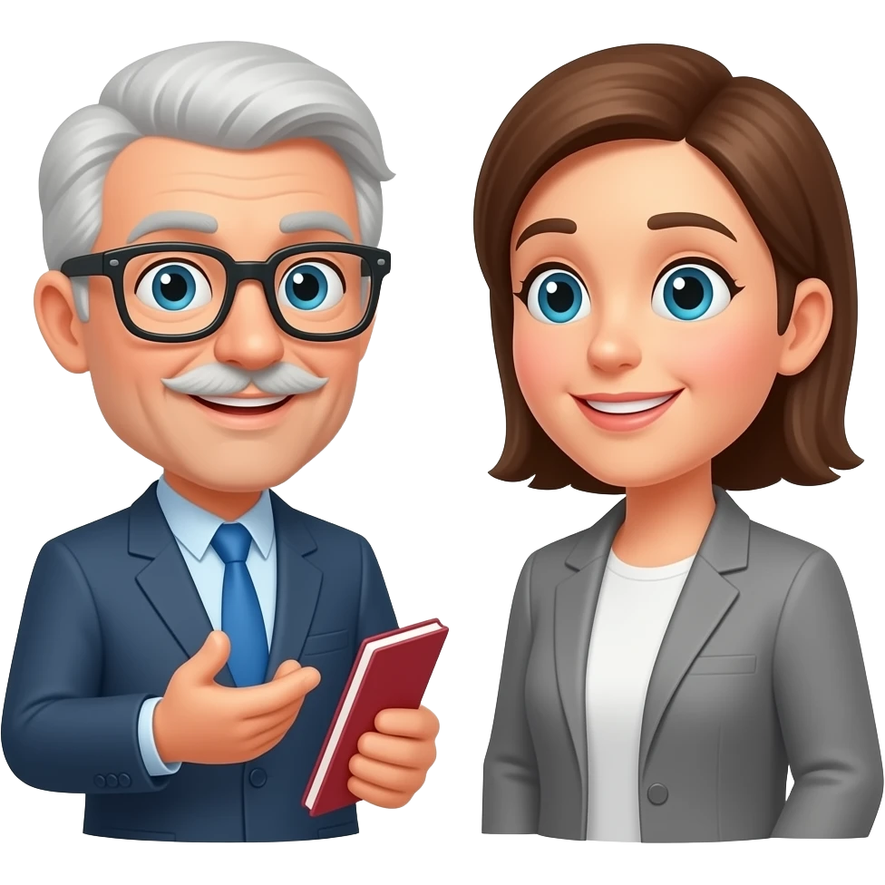 Psychologist talking to a customer emoji