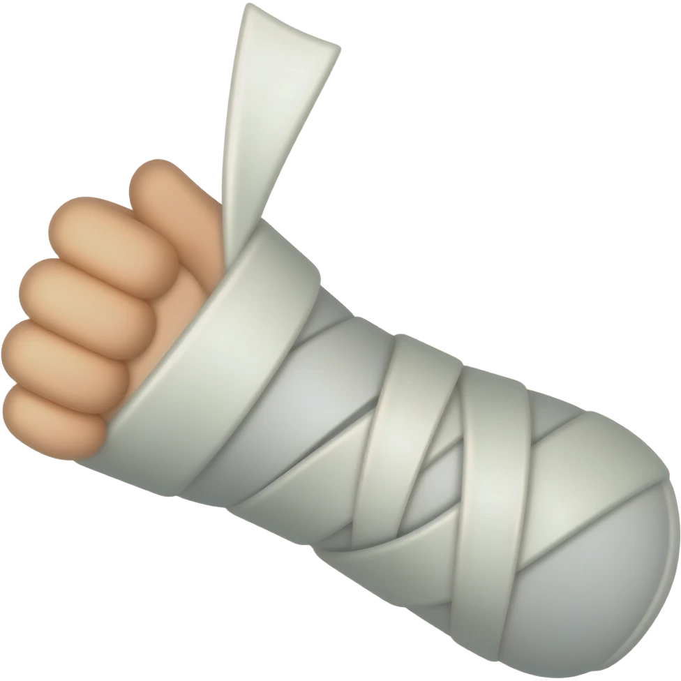 braço engessado emoji