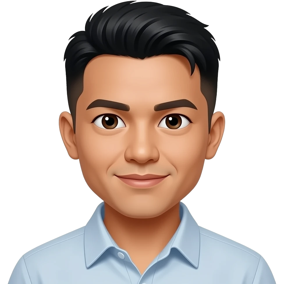 Filipino man 25 years old fade hair cut emoji