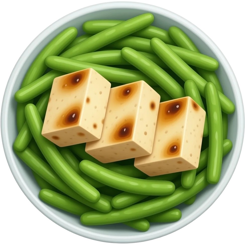 שעועית ירוק עם טופו צרוב emoji
