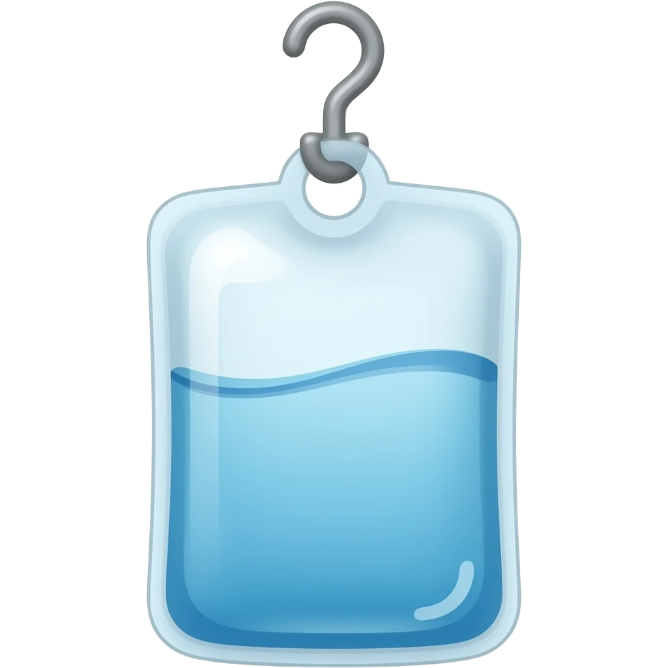 hanging IV bag on hook emoji