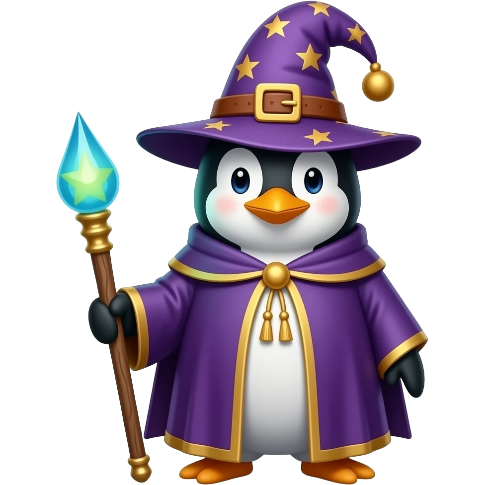 Penguin Wizard emoji