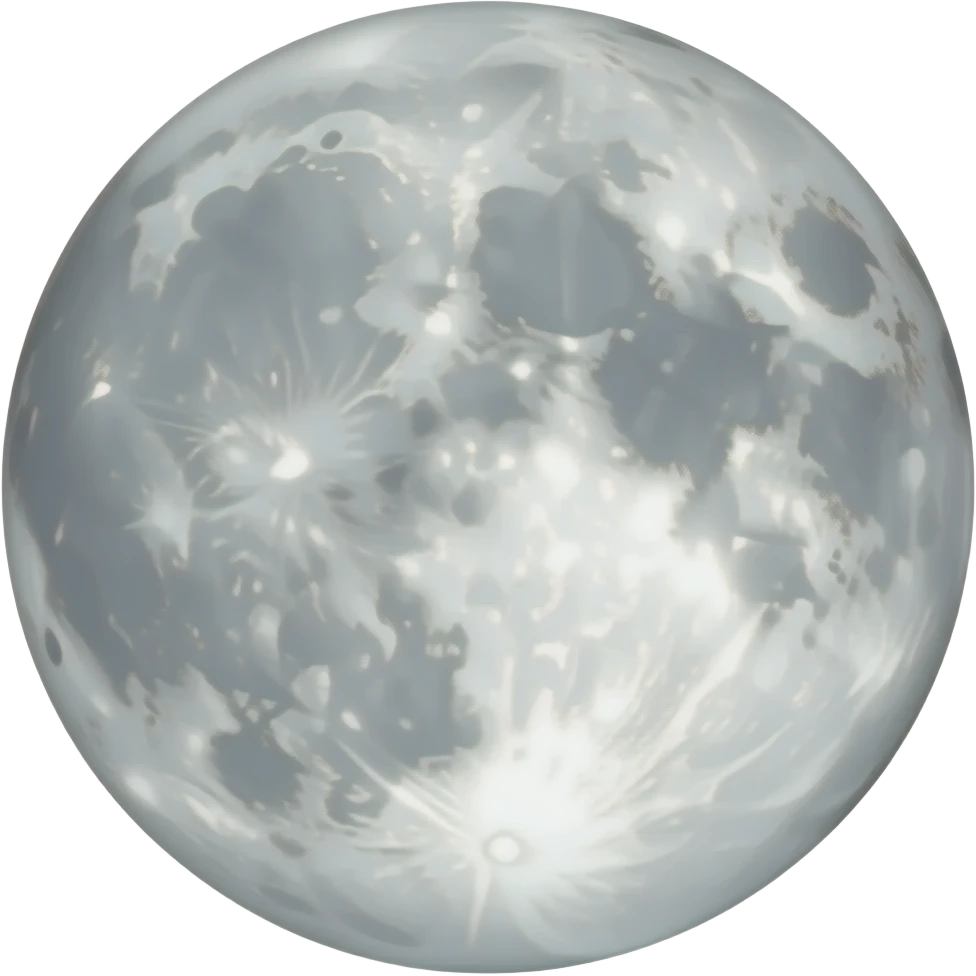 Create high-quality glossy emojis with a vibrant modern style.Make the emojis look premium, shiny, and eye-catching with bright highlights, smooth gradients, soft reflections, and glowing details. moon emoji emoji
