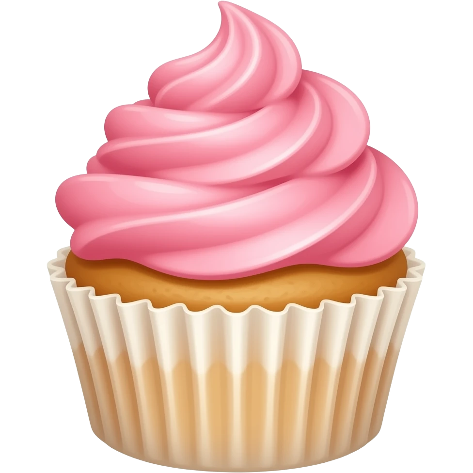 Cupcake with pink icing emoji