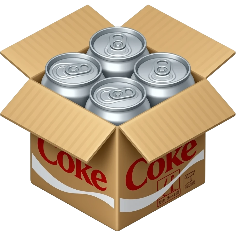 Box of diet coke cans emoji