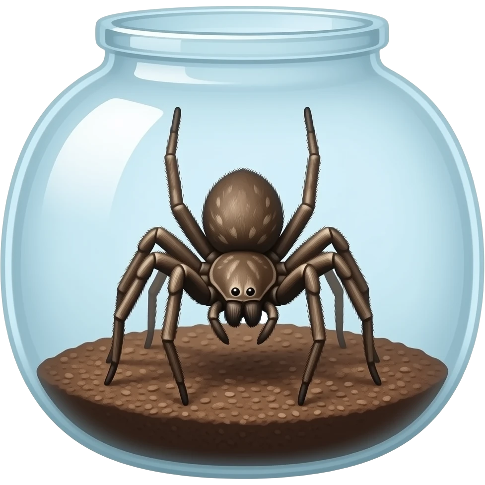 araña en terrario emoji