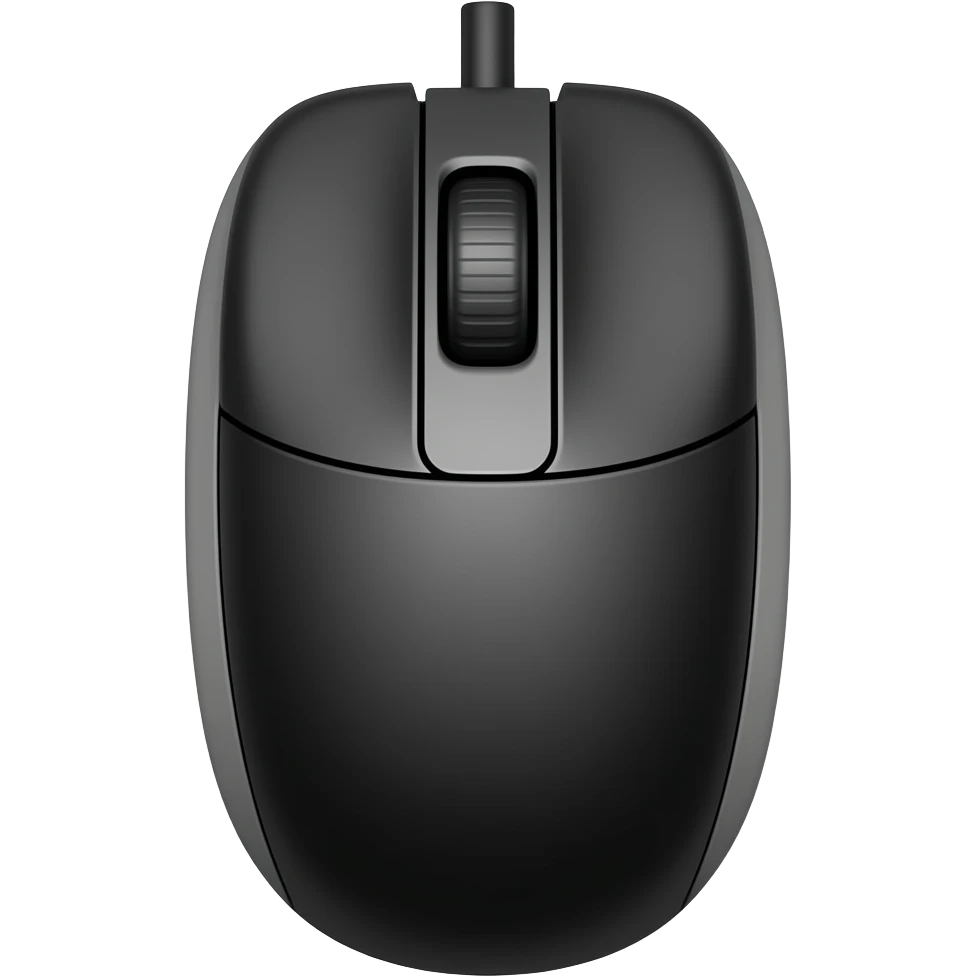 pc mouse black emoji