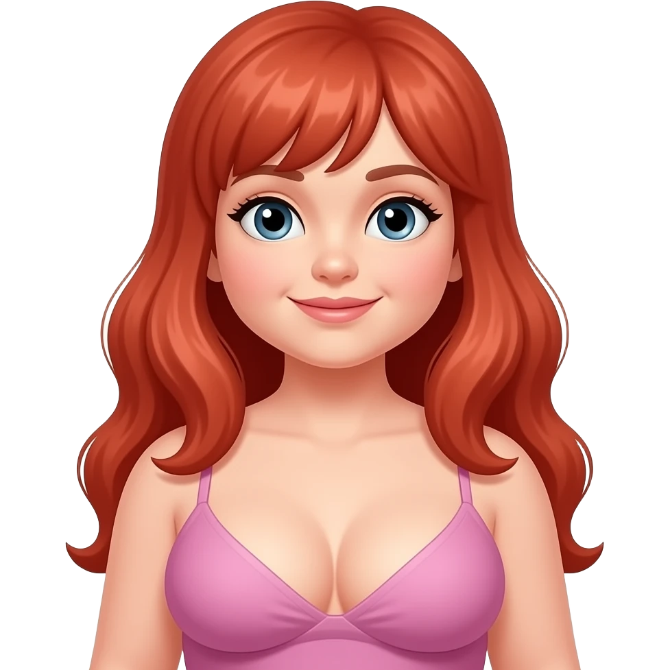 Red hair, fat, saggy boobs emoji