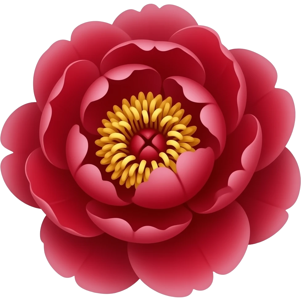 red peony emoji