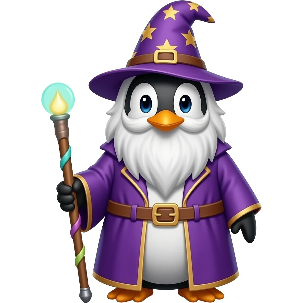 Penguin Wizard emoji