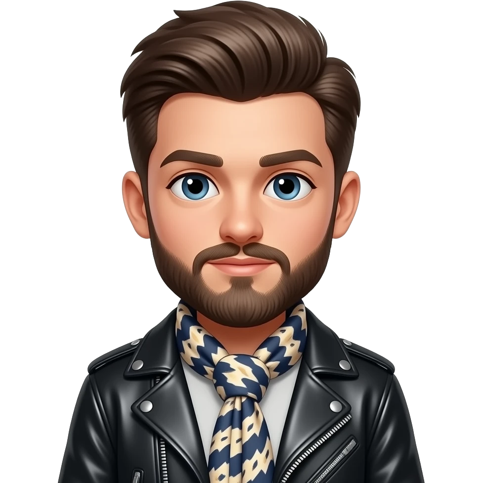 Beard boy stylish emoji