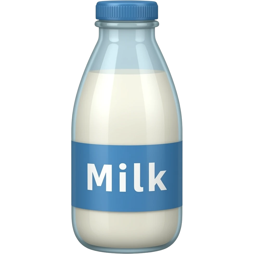 Pint of milk in a bottle emoji