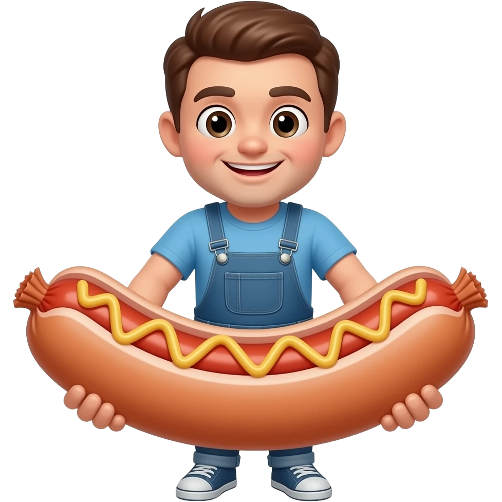 stuffing a sausage emoji