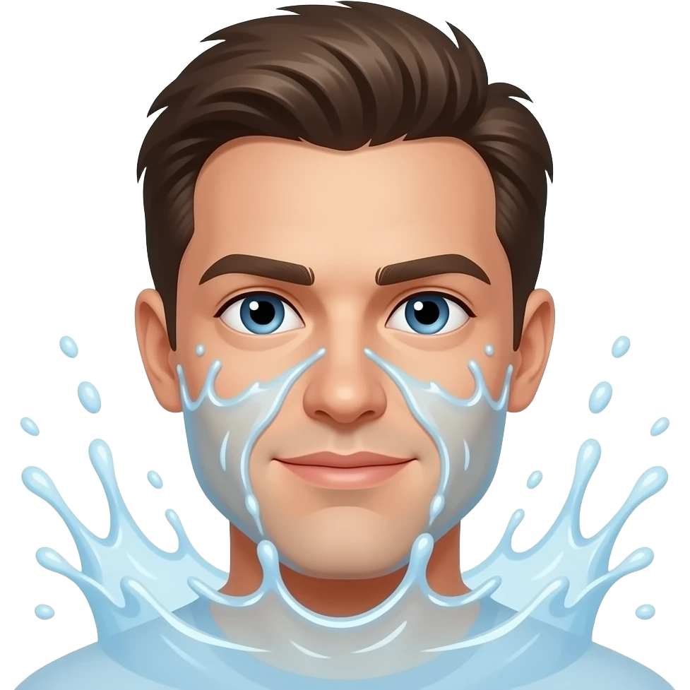 white water on face emoji
