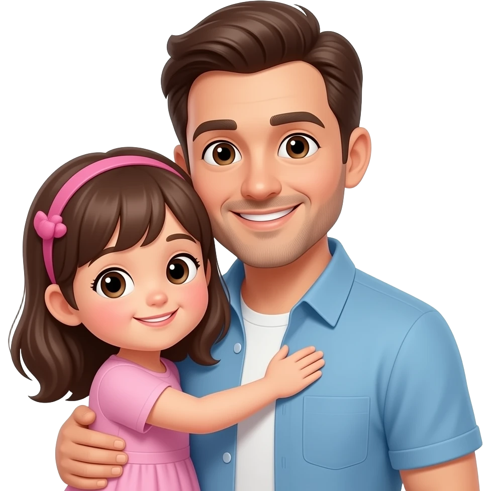 ی دختر کوچولو بغل باباش emoji