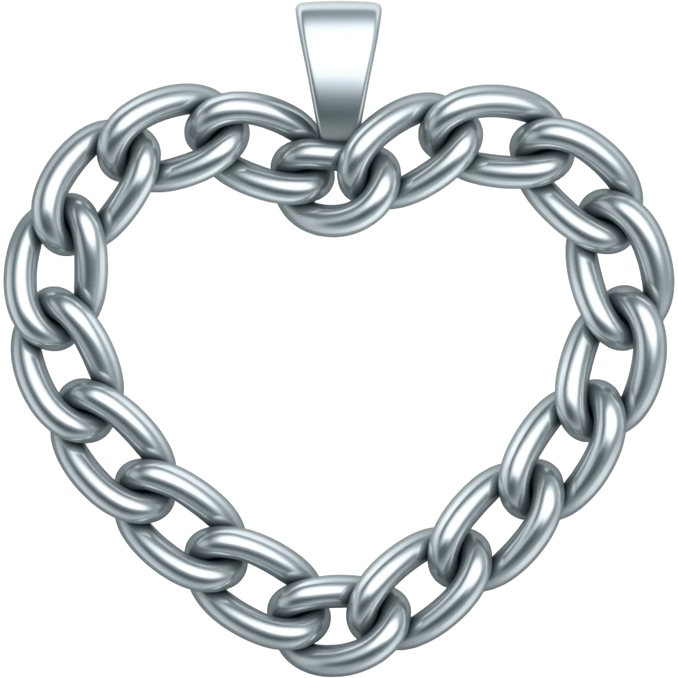 chain heart silver emoji