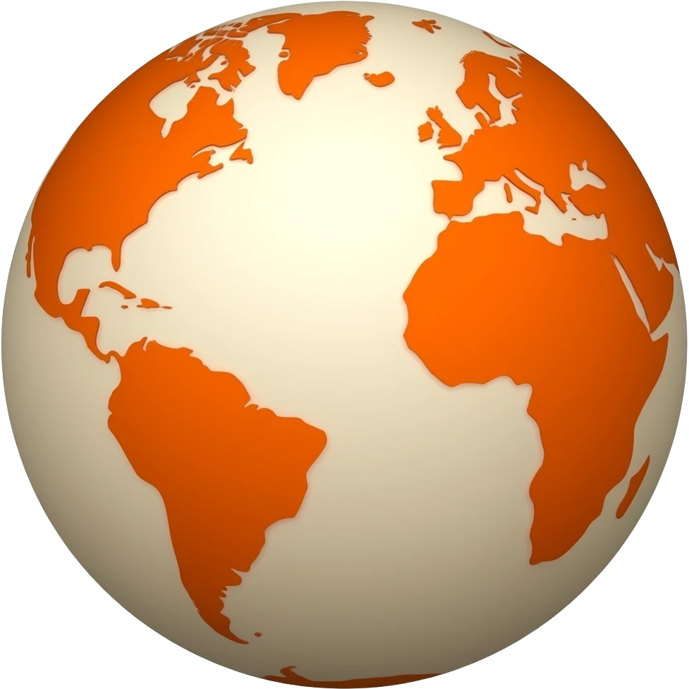 globe orange emoji