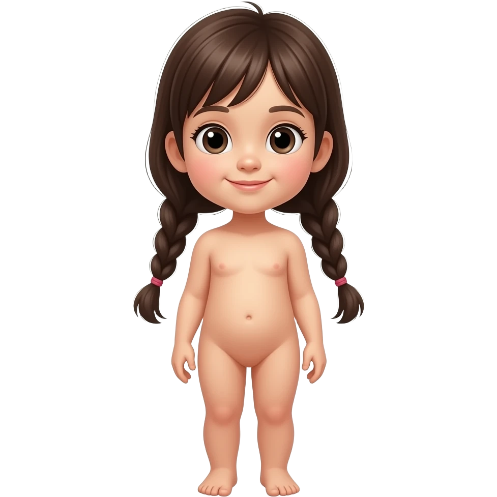 little girl naked emoji