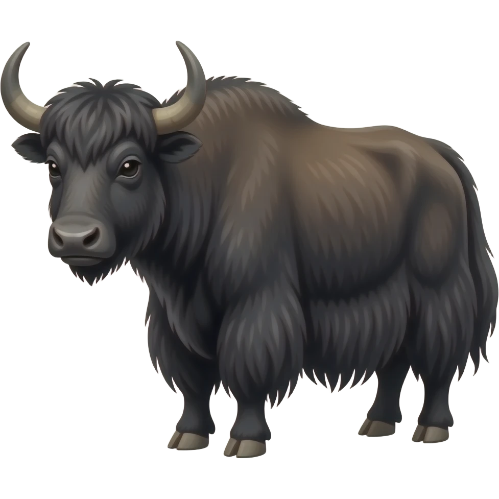 himalayan Yak with pile of poo emoji