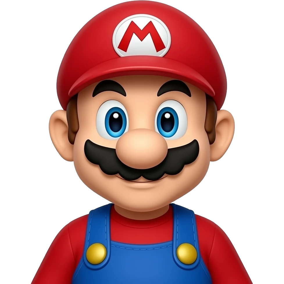 mario with no MUSTACHE emoji