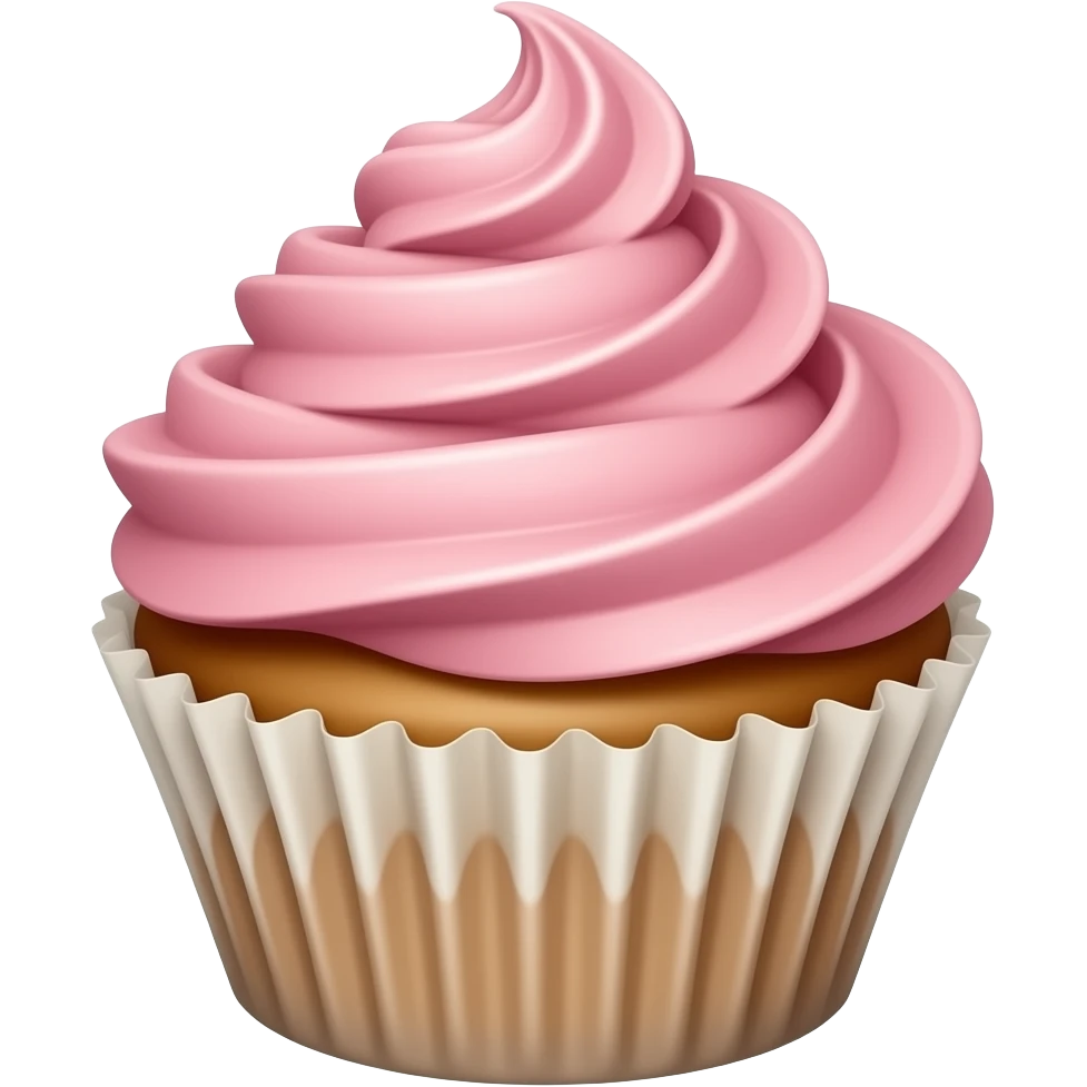 Cupcake with pink icing emoji