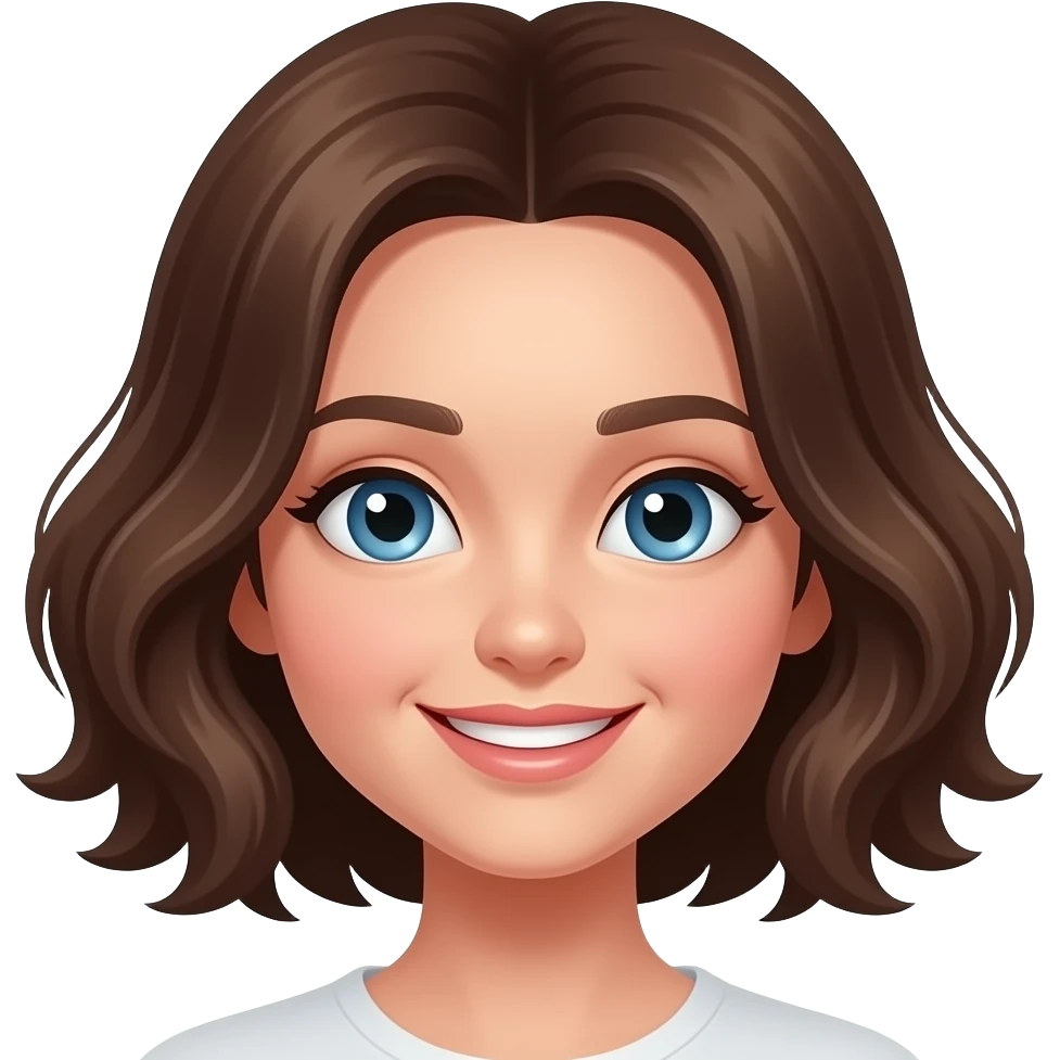 brunette short wavy haired girl emoji