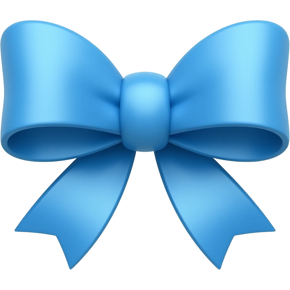 Fiocco blu emoji
