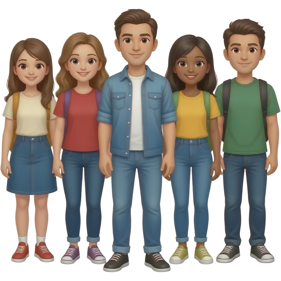 Group of students emoji | AI Emoji Generator