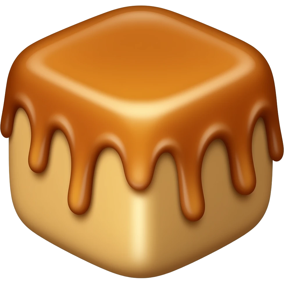caramel cube emoji