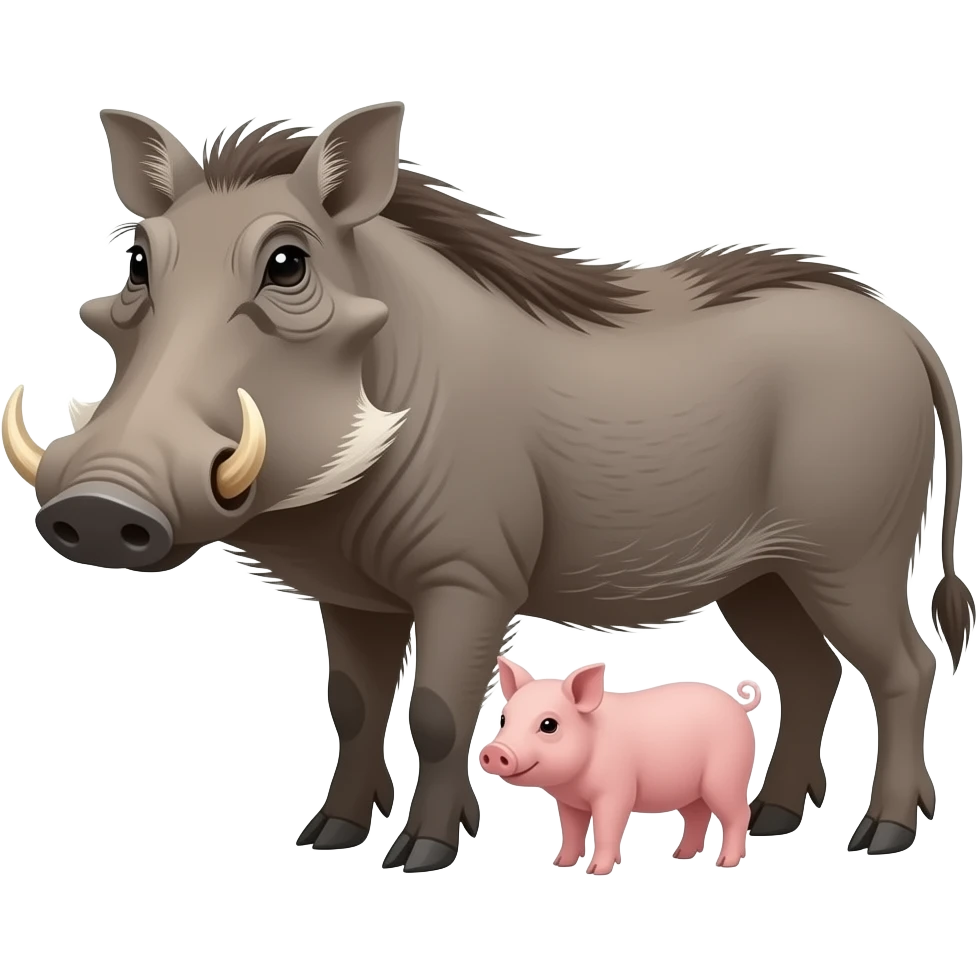 Warthog and piglet emoji