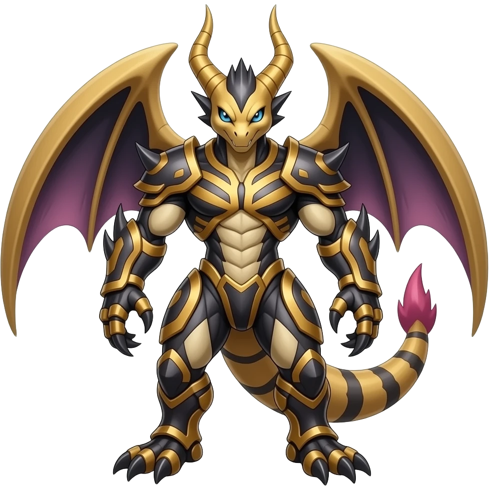 Guilmon-Scizor-Bisharp-Darkrai-Latias-Koraidon-Fakémon-Animal-hybrid, full body emoji