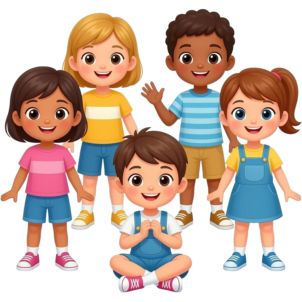 children playing emoji