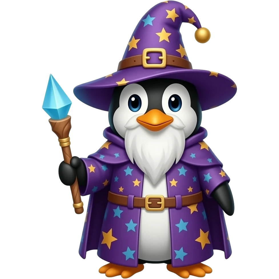 Penguin Wizard emoji