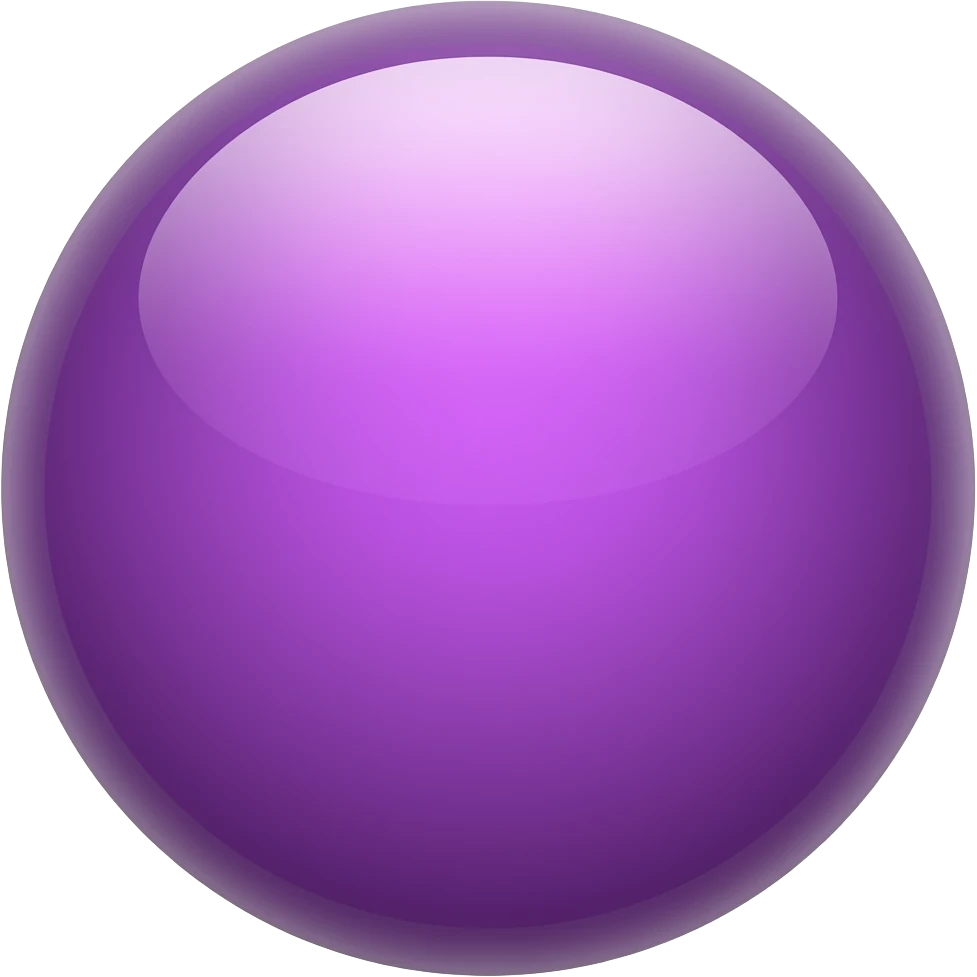 two tone blended purple shiny sphere emoji
