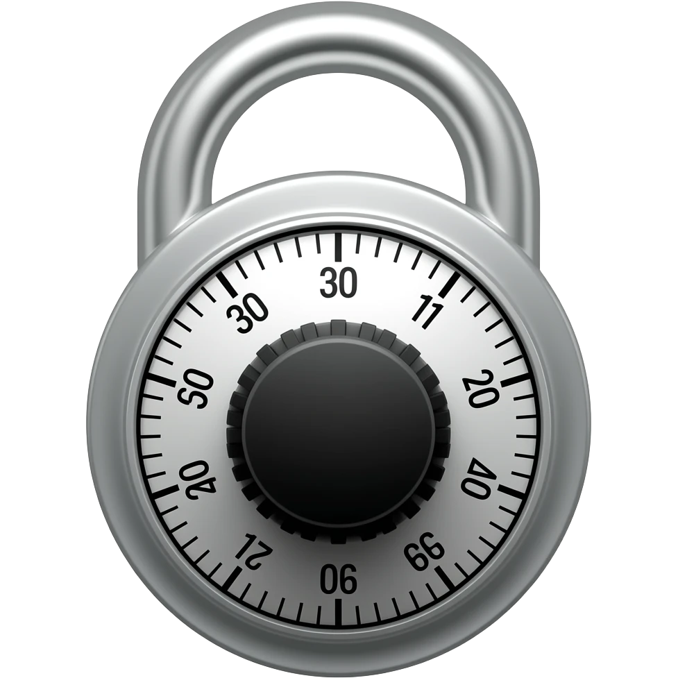 round combination lock emoji
