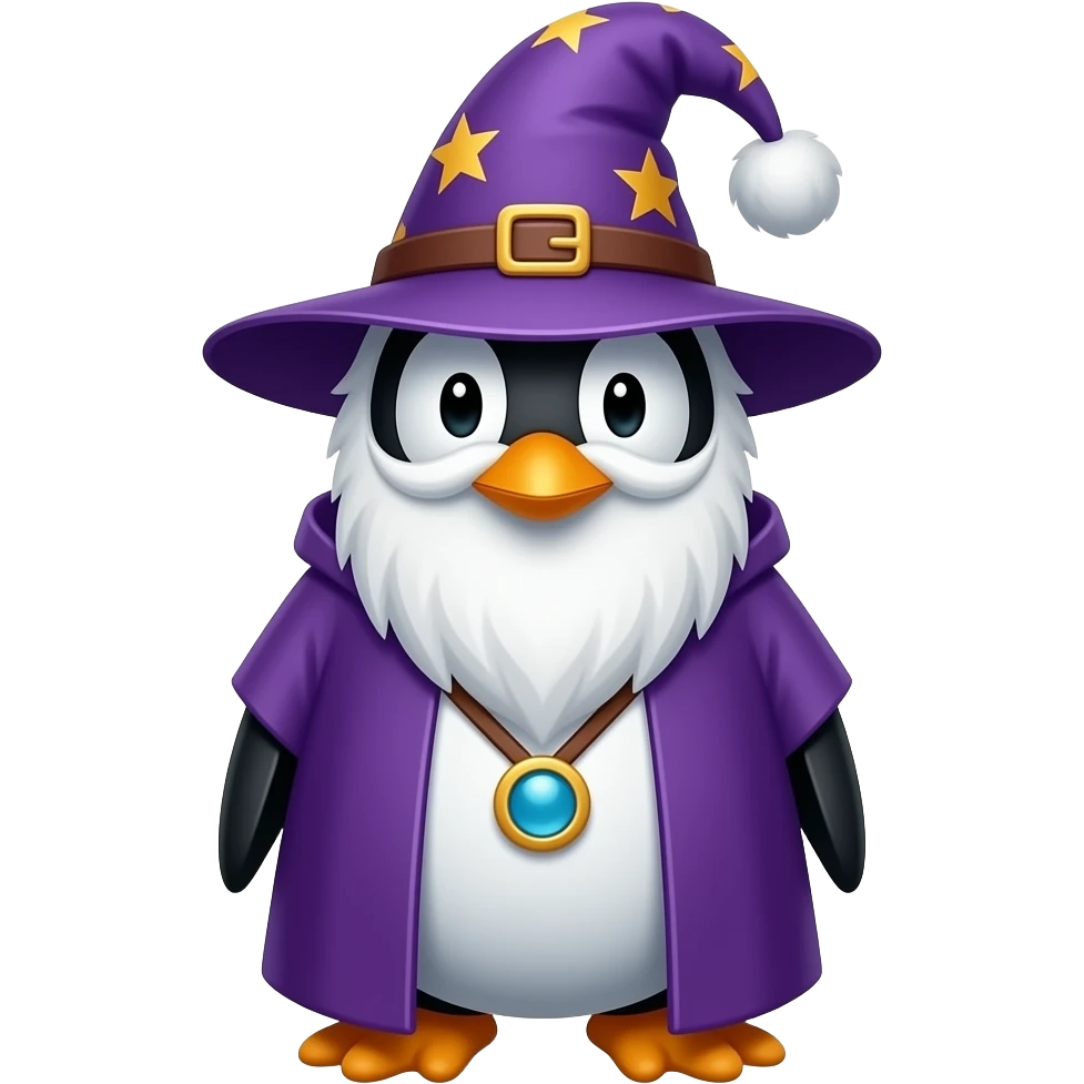 Penguin Wizard emoji