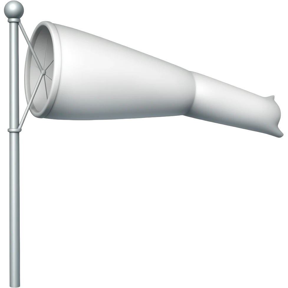 White windsock flag emoji