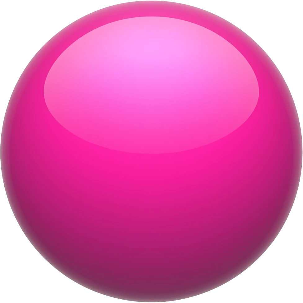 bright pink shiny sphere emoji