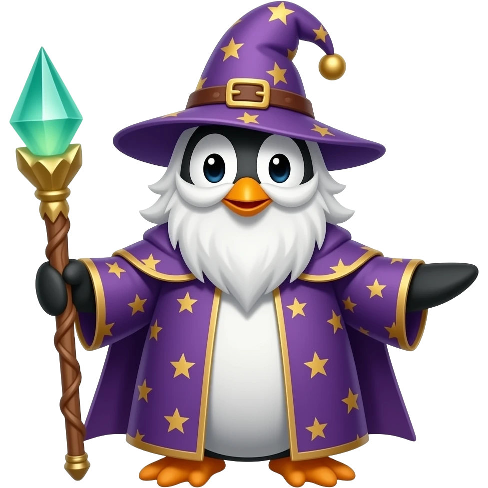 Penguin Wizard emoji