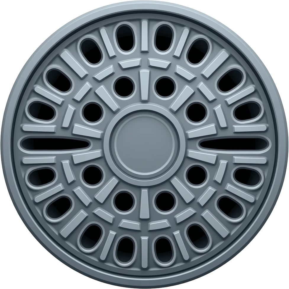 spatial perception SEWER COVER #1E3A8A emoji