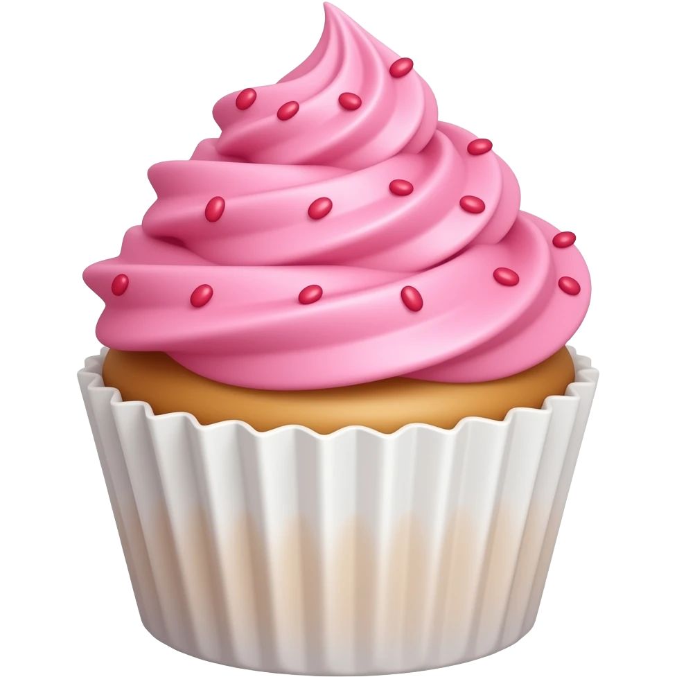 Cupcake with pink icing emoji
